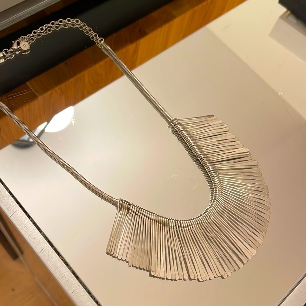 Used Silver Stella & Dot Bib Necklace